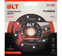 Диск алмазный DLT №38 Turbo 125мм, 22.23мм, толщина 1.2мм (керамогранит) 4628