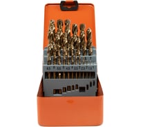 Набор сверл по металлу HORTZ 1-13 25 шт, Р6М5К5 (HSS-Co5) металлический кейс 1162887