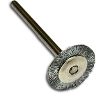 Щетка дисковая миниатюрная Lessmann Д16 сталь 0,10мм, хвостовик 3мм 410221