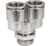 Фитинг цанга PI TOOLS Y-обр., поворотный Cn-Y-1/2M-16 для полиуретана и пластиковых трубок 9594