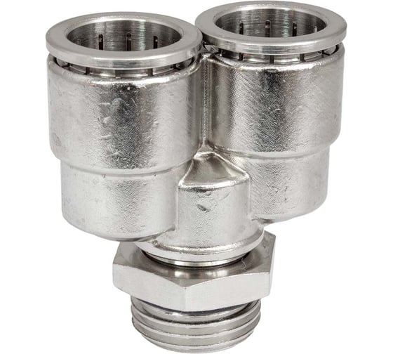 Фитинг цанга PI TOOLS Y-обр., поворотный Cn-Y-1/2M-16 для полиуретана и пластиковых трубок 9594 1