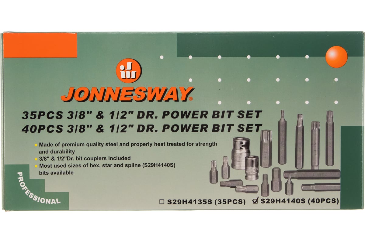 Набор вставок 40 предметов (4-12 мм) Jonnesway S29H4140S - выгодная ...