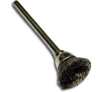 Щетка чашка миниатюрная Lessmann Д15х5мм, нерж. 0,10мм, хвостовик 3мм 430322