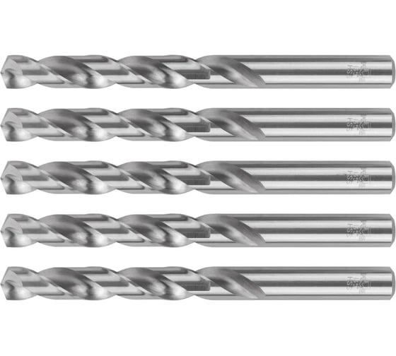 Сверла по металлу MOS HSS шлифованные, угол заточки 135, 12.0 x 151 мм (5 шт) 35712М 1