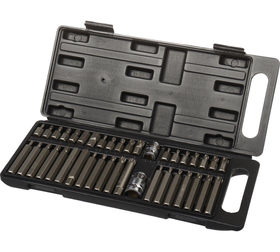 Набор бит LIGE 3/8, 1/2 (H4-H12, M5-M12, T20-T55) 40пр., в кейсе LG-S5002 228877 1