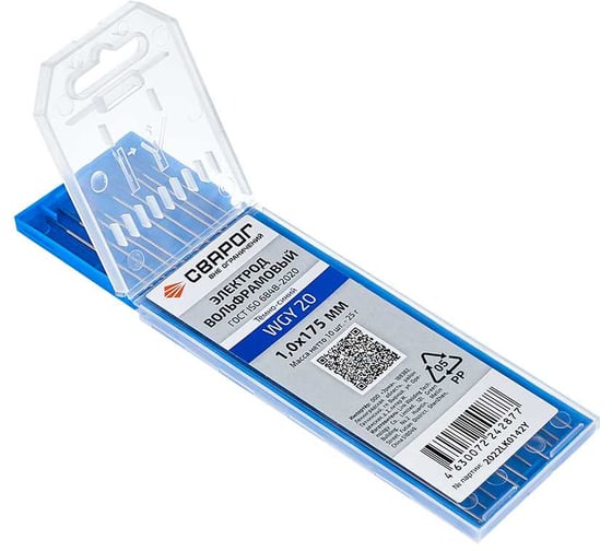 Электрод вольфрамовый Сварог WY-20 1.0x175 ТМ упаковка 10 шт 97677 1