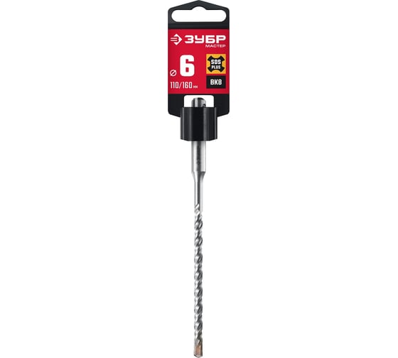 Бур по бетону ЗУБР 6x160 мм, SDS-Plus 29315-160-06