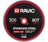 Диск пильный по нержавеющей стали Ravic 305х2.2/1.8х25.4 мм, Z=80 211.0305 1