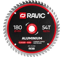 Диск пильный по алюминию, отрицательный угол Ravic 180х1.8/1.5х20 мм, Z=54 212.0180