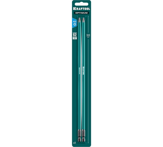 Бита KRAFTOOL Optimum PZ 2, 300 мм, 2 шт 26124-2-300-2