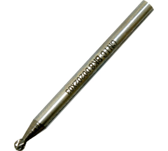 Бор-фреза CNIC твердосплавная сферическая 2.0х2.0х3х30 Х-образн. насечка D02 02Х03 76467