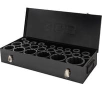 Набор головок ударных глубоких JCB 25 предметов 1 12гр. (17,19,21,22мм 4-гранные под футорку;17,19,21,22,24,27,30,32,33,34,36,38,41,46,50,52,55,60,65,70,75мм) JCB-8251-9MPB(64931)