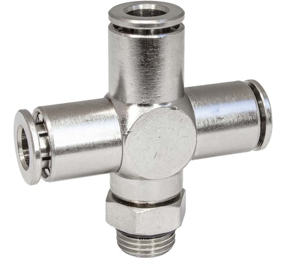 Фитинг цанга крест, поворотный PI TOOLS Cn-X-1/8M-6 для полиуретана и пластиковых трубок 9822 1