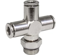 Фитинг цанга крест, поворотный PI TOOLS Cn-X-1/4M-6 для полиуретана и пластиковых трубок 9860