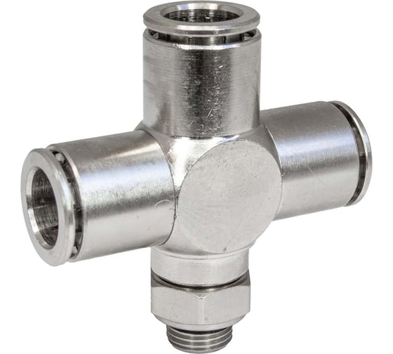 Фитинг цанга крест, поворотный PI TOOLS Cn-X-1/8M-10 для полиуретана и пластиковых трубок 9846 1