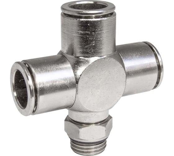 Фитинг цанга крест, поворотный PI TOOLS Cn-X-1/4M-12 для полиуретана и пластиковых трубок 9891 1