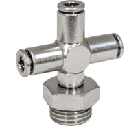 Фитинг цанга крест, поворотный PI TOOLS Cn-X-1/4M-4 для полиуретана и пластиковых трубок 9853