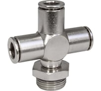 Фитинг цанга крест, поворотный PI TOOLS Cn-X-3/8M-8 для полиуретана и пластиковых трубок 9914