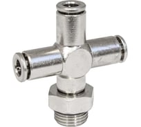 Фитинг цанга крест, поворотный PI TOOLS Cn-X-1/8M-4 для полиуретана и пластиковых трубок 9815