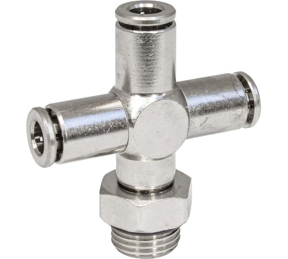 Фитинг цанга крест, поворотный PI TOOLS Cn-X-1/8M-4 для полиуретана и пластиковых трубок 9815 1