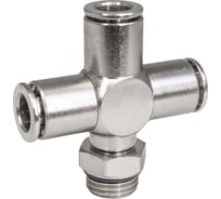 Фитинг цанга крест, поворотный PI TOOLS Cn-X-1/4M-8 для полиуретана и пластиковых трубок 9877