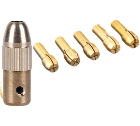 Патрон цанговый для мини дрели BestRoom вал 3.17мм, набор сменных цанг 0.5-3мм Набор цанговых патронов 7шт 1