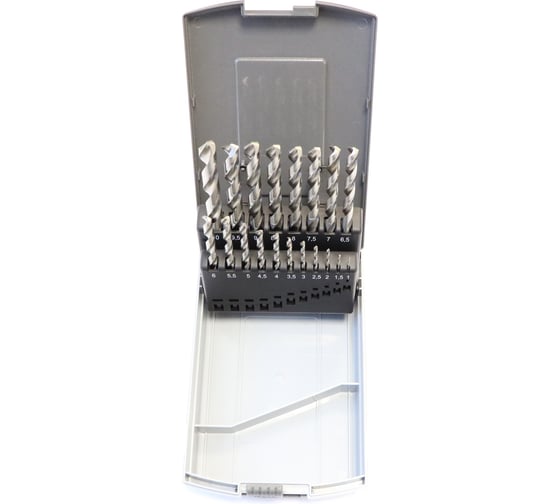 Набор сверл EKA DIN 338 HSSCo 19шт.: 1-10мм шаг 0.5 мм 11 053 1-10 1