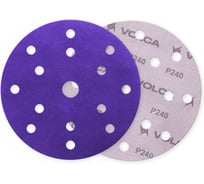 Диск абразивный VOLCA AMETHYST керамика, 150 мм, 15 отверстий, P 240, 50 шт. 74150150240