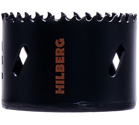 Коронка биметаллическая по металлу Hilberg 64мм, крупный зуб, Bi-Metal Cobalt 8% (М42), CML064