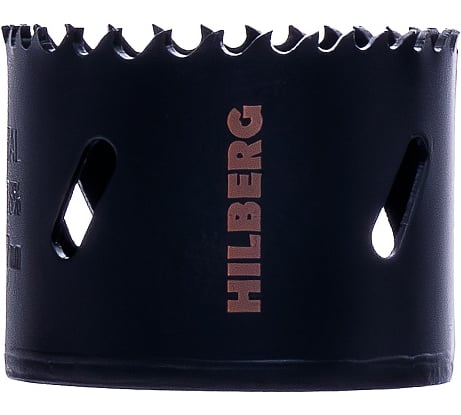 Коронка биметаллическая по металлу Hilberg 57мм, крупный зуб, Bi-Metal Cobalt 8% (М42), CML057