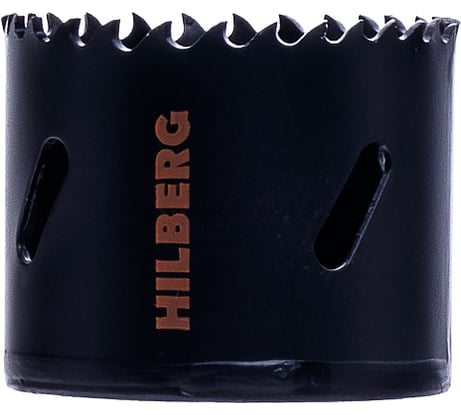 Коронка биметаллическая по металлу Hilberg 54мм, крупный зуб, Bi-Metal Cobalt 8% (М42), CML054