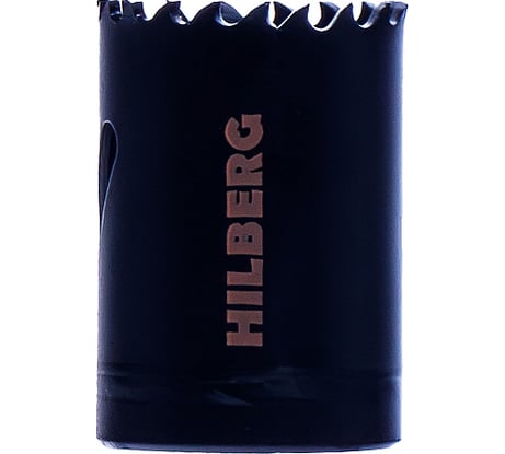 Коронка биметаллическая по металлу Hilberg 35мм, крупный зуб, Bi-Metal Cobalt 8% (М42), CML035
