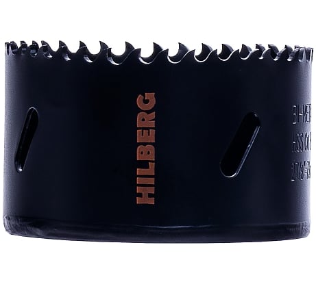 Коронка биметаллическая по металлу Hilberg 73мм, крупный зуб, Bi-Metal Cobalt 8% (М42), CML073