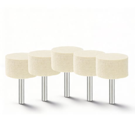 Головка полировальная Diamond Industrial 40х25 мм войлок с оправкой 6 мм (5 штук) DIDGV40256