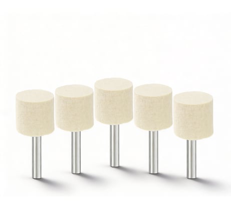 Головка полировальная Diamond Industrial 30х25 мм войлок с оправкой 6 мм (5 штук) DIDGV30256