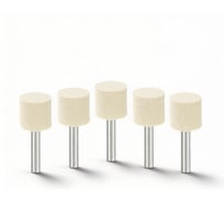 Головка полировальная Diamond Industrial 25х25 мм войлок с оправкой 6 мм (5 штук) DIDGV25256