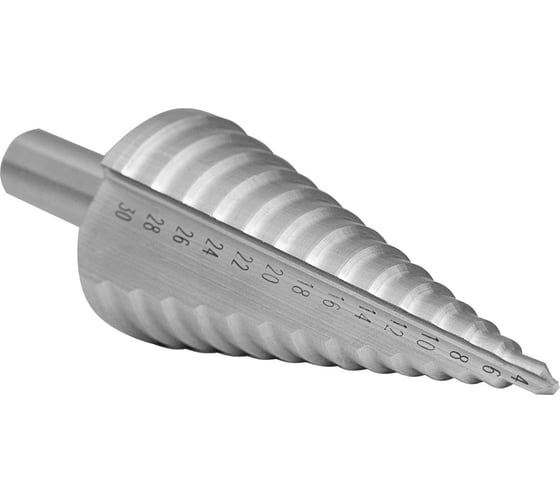 Ступенчатое сверло со спиральной канавкой RODMIX HSS M2, 12 ступеней, 6-38 мм 1500638122