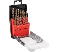 Набор сверл спиральных RODMIX ц/х HSS-М35 из 19 предметов (1-10) х0.5 мм (Р6М5К5) 10500060002