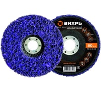 Круг зачистной полимерный Вихрь 125мм, фиолетовый/жесткий (коралловый) 73/1/5/18