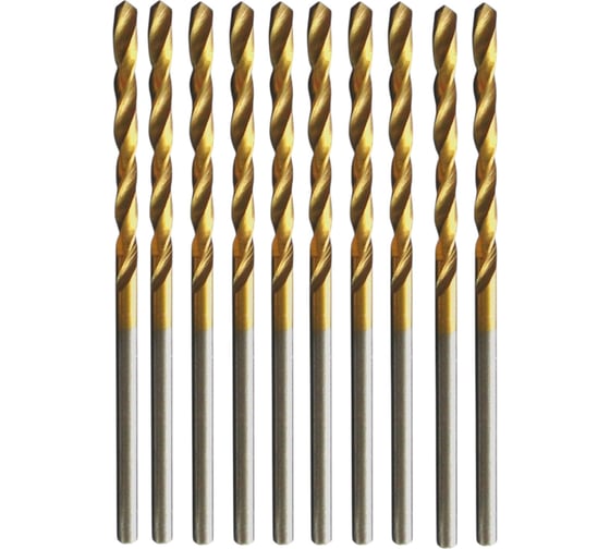 Сверло по металлу Стройштуки 8.0 мм DIN338 титан (10 шт в упаковке) УТ-00044903
