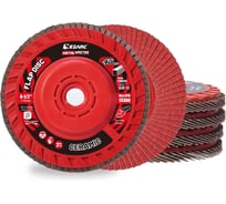 Шлифовальный круг из керамического абразива Ezarc 115мм Р40, торцевые диски для УШМ 5 шт 80FD4021