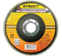 Круг лепестковый торцевой по металлу (10 шт; 125х22 мм; Р40) Креост 5506125-40