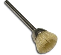 Щетка миниатюрная чашечная Lessmann 15х5мм, хвостовик 3мм, белый ворс 430001WB