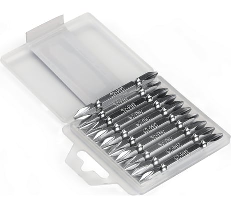 Набор бит для шуруповерта PH2, 10 шт, стальS2, двусторонние Smartbuy SBT-SCBS-10P4