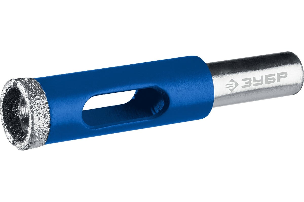 Алмазное трубчатое сверло по керамике и стеклу ЗУБР Профессионал Р60 ...