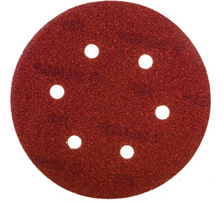 Круг шлифовальный универсальный 5 шт. (150 мм; Р80) "МАСТЕР" Зубр 35566-150-080