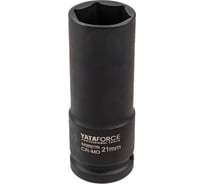 Головка ударная глубокая тонкостенная YATAFORCE 21мм, 1/2 (6гр.) YF-4458521TH(63341)