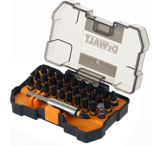 Набор бит DEWALT McLaren Limited Edition DT70901T, PH/PZ/Torx, 25 мм, 32 шт, в кейсе DT70901T-QZ