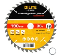 Диск пильный по дереву Diamond Industrial 190х20/16 мм Z=36 ATB Wood DILITE DIDDDL190Z36-20