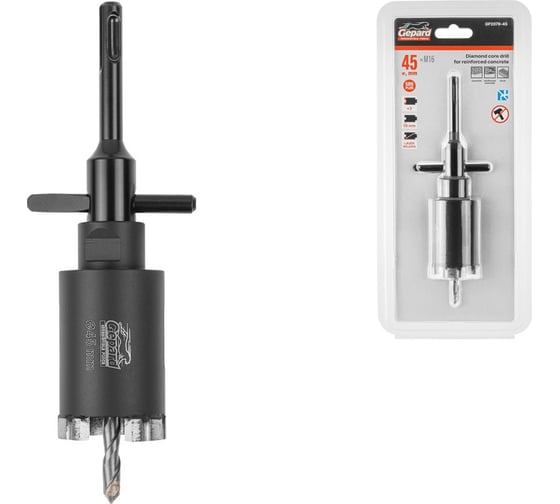 Коронка алмазная GEPARD 45мм железобетон (GP2079-45) ЦЗ-0950056492